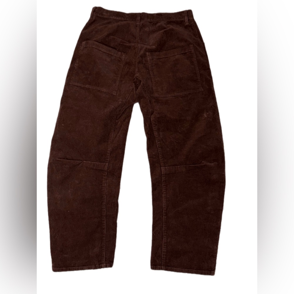 Nili Lotan Shon Corduroy Pant reddish Brown Cord Barrel Merlot  $450 nwt - Picture 3 of 15